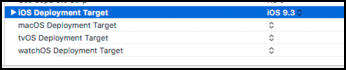 iOS Deployment Target iOS Deployment Target