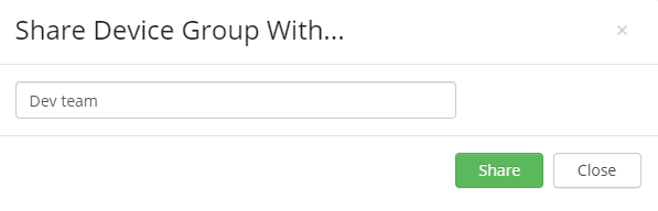 Sharing a device group Sharing a device group
