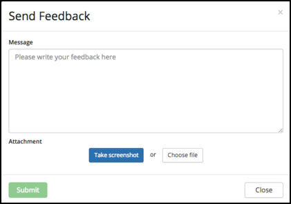 Send feedback form Send feedback form