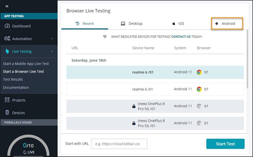 Select operating system Select operating system