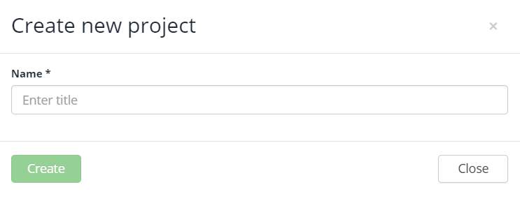 Adding a new project