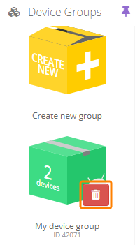 Deleting a device group Deleting a device group
