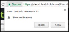 Allow cloud notifications Allow cloud notifications