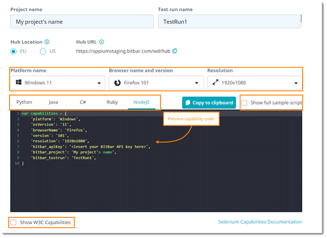 BitBar's Capabilities Creator