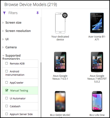 Supported frameworks Supported frameworks