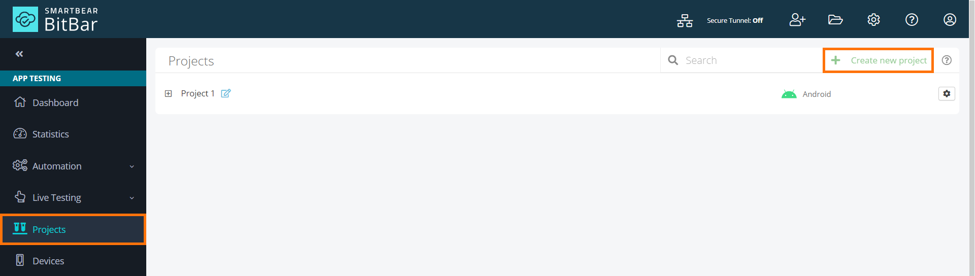 Creating a new project