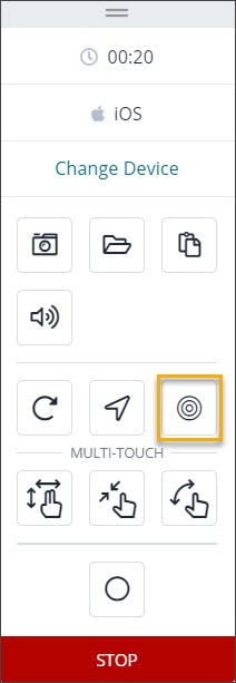 AssistiveTouch on a navigation panel AssistiveTouch on a navigation panel