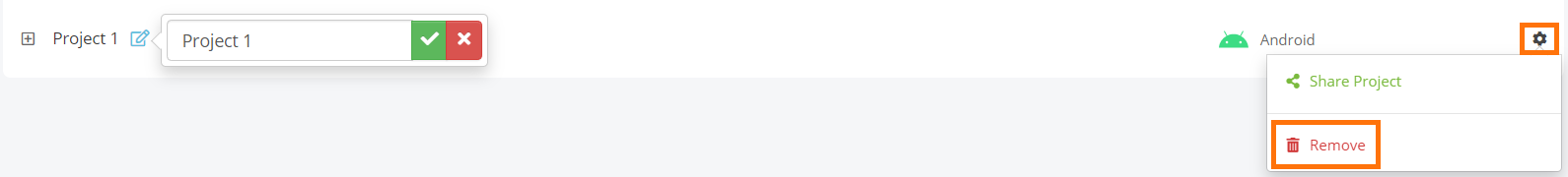 Deleting a project Deleting a project