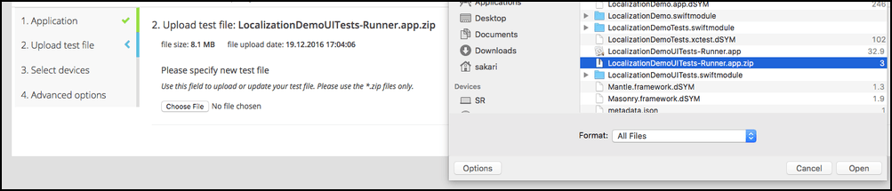 XCUITest: compress an app XCUITest: compress an app