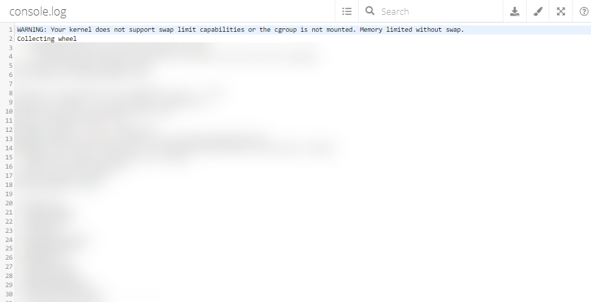 Logs widget Logs widget