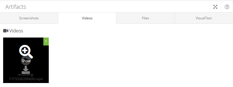 Artifacts: Videos Artifacts: Videos