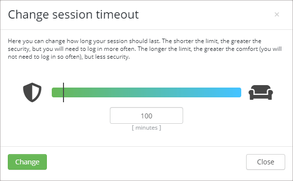 Session timeout Session timeout