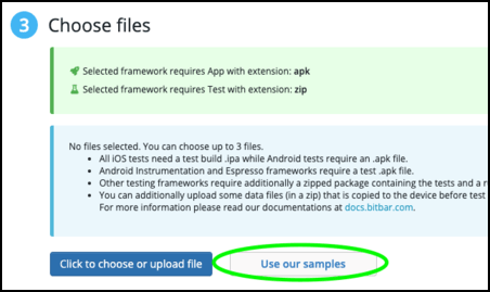 Sample apps Sample apps